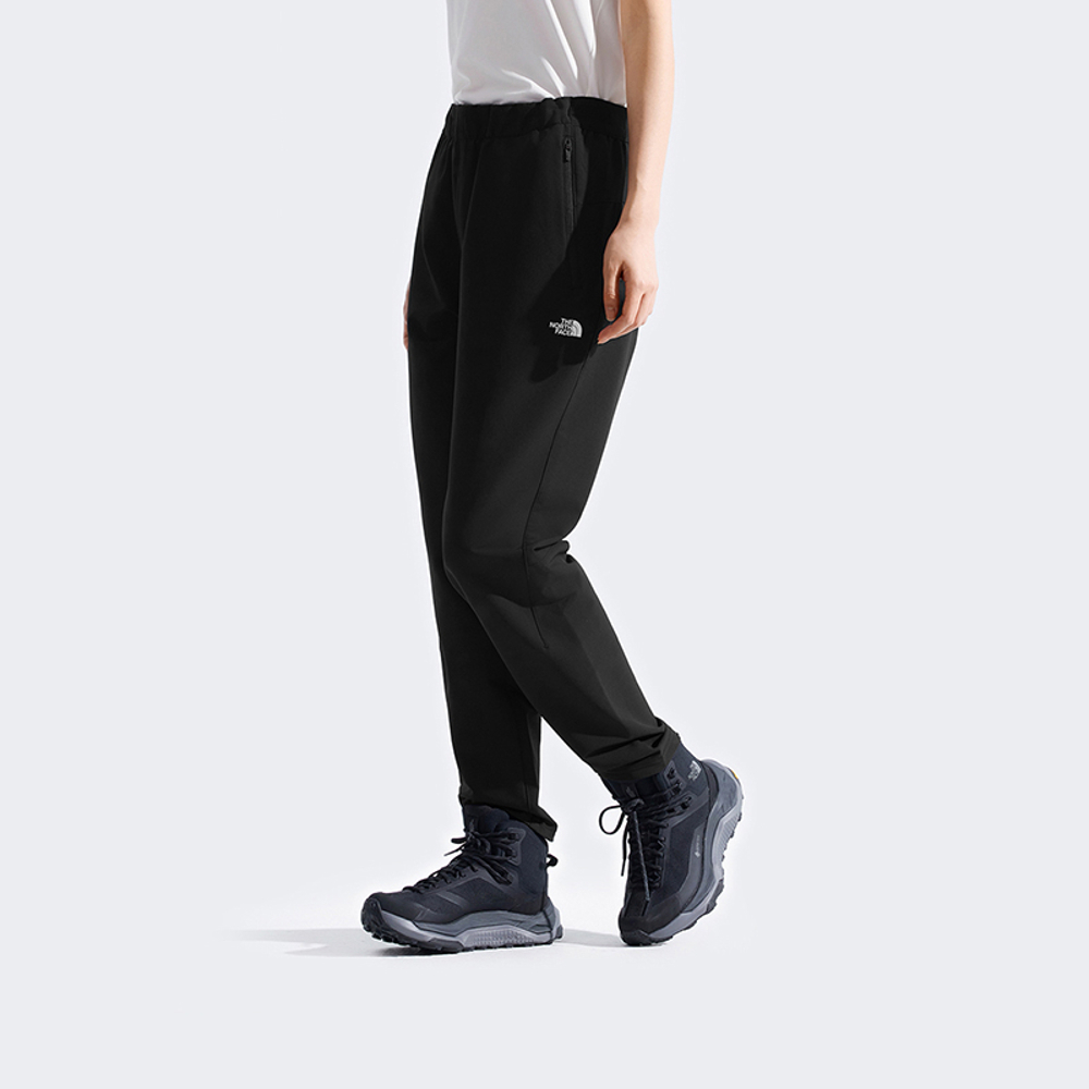 The North Face北面女款黑色DWR防潑水戶外徒步長褲｜8ECZJK3