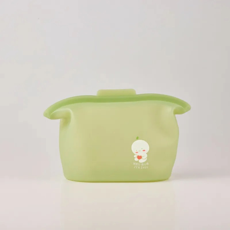 【Simple Zone】雲朵好矽包1000ml - 草地綠 | 矽膠食物袋/保鮮袋