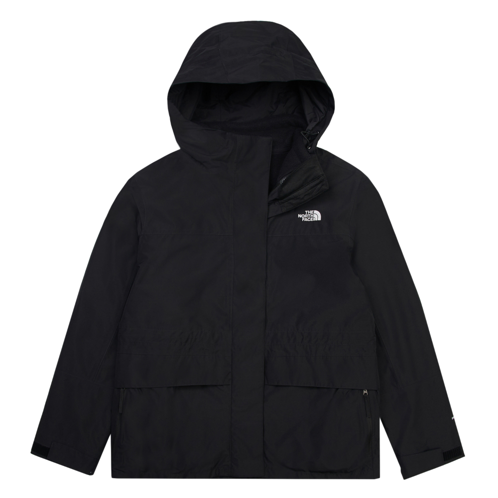 The North Face北面女款黑色DryVent防水透氣三合一外套｜8ED0JK3