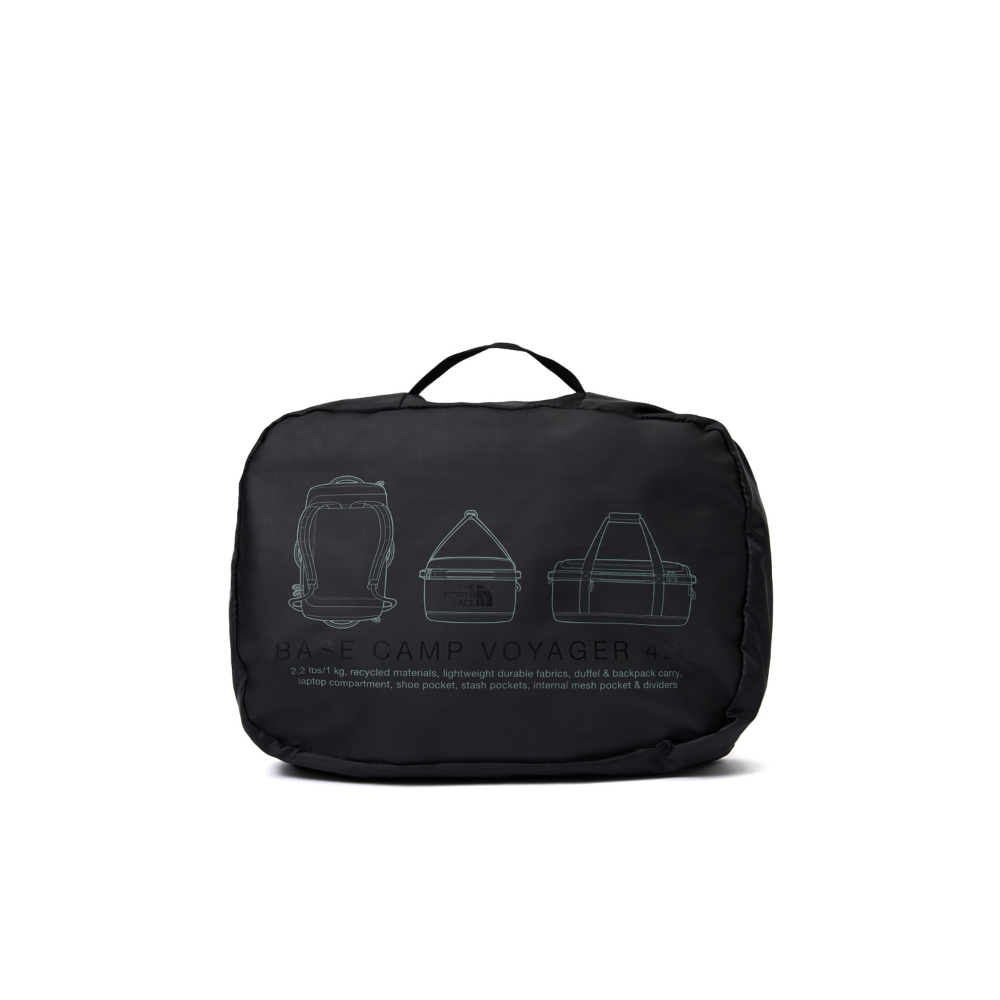The North Face北面男女款黑色DWR防潑水旅行包｜52RQKT0
