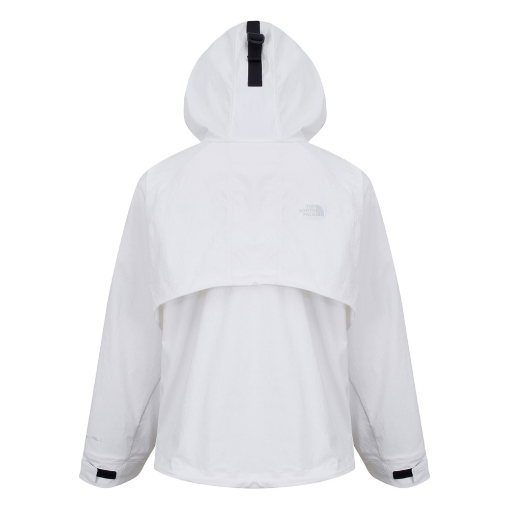 UE女款白色DWR防潑水防風外套｜8E6RFN4