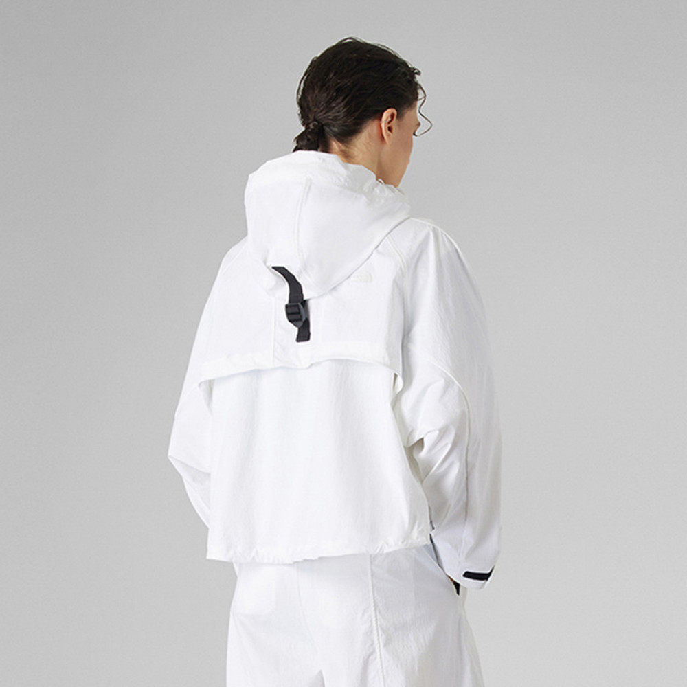 UE女款白色DWR防潑水防風外套｜8E6RFN4