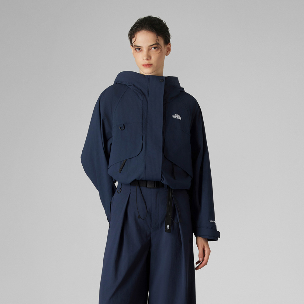 UE女款藍色DWR防潑水防風外套｜8E6R8K2