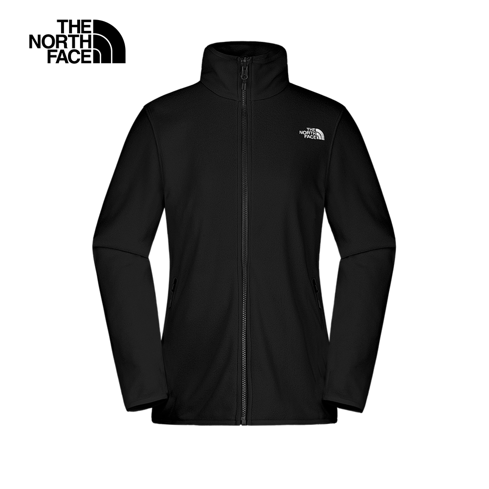 The North Face北面女款黑色舒適保暖抓絨外套｜8FJUJK3