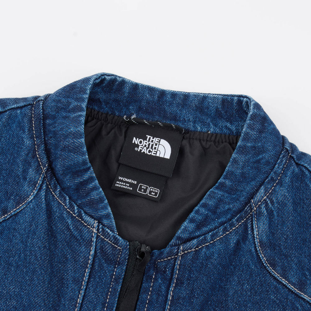 UE女款藍色純棉可調節丹寧背心｜8E6WDG7