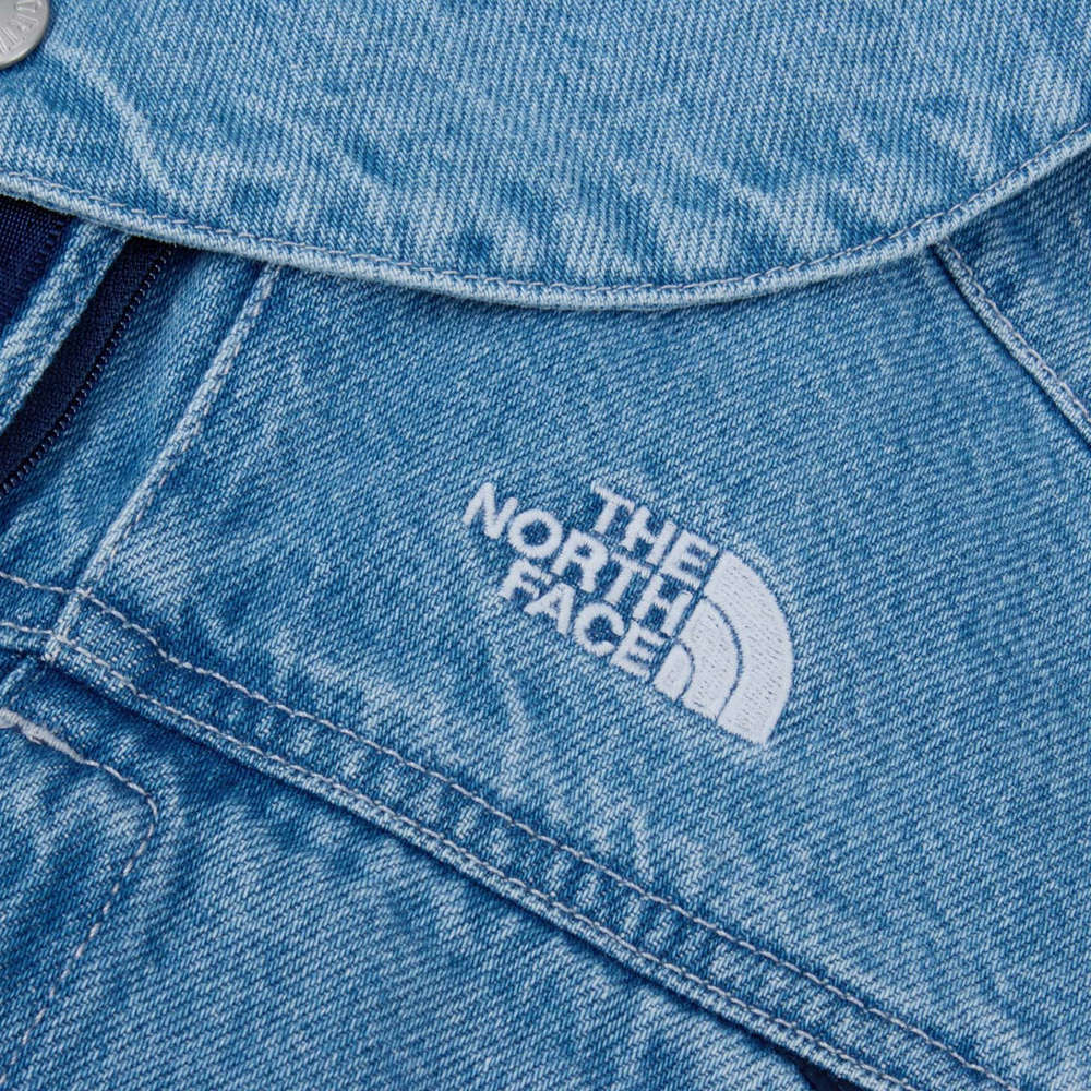 UE女款藍色純棉多口袋設計丹寧輕量風衣｜8E6VDF7