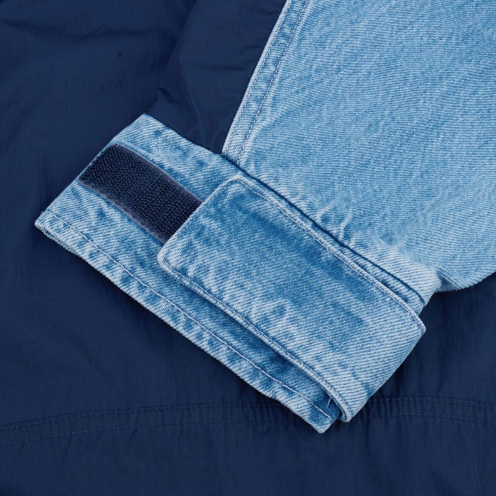 UE女款藍色純棉多口袋設計丹寧輕量風衣｜8E6VDF7
