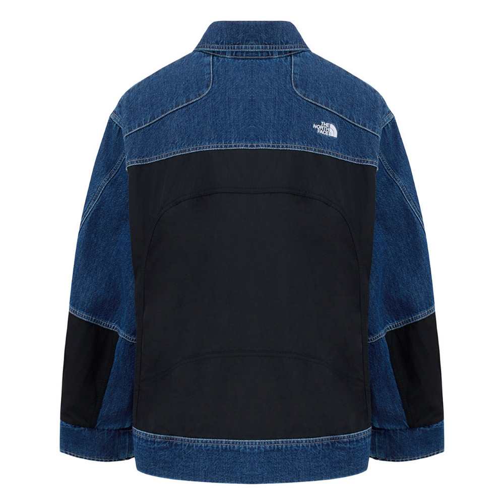 UE女款藍色純棉多口袋設計丹寧輕量風衣｜8E6VDG7