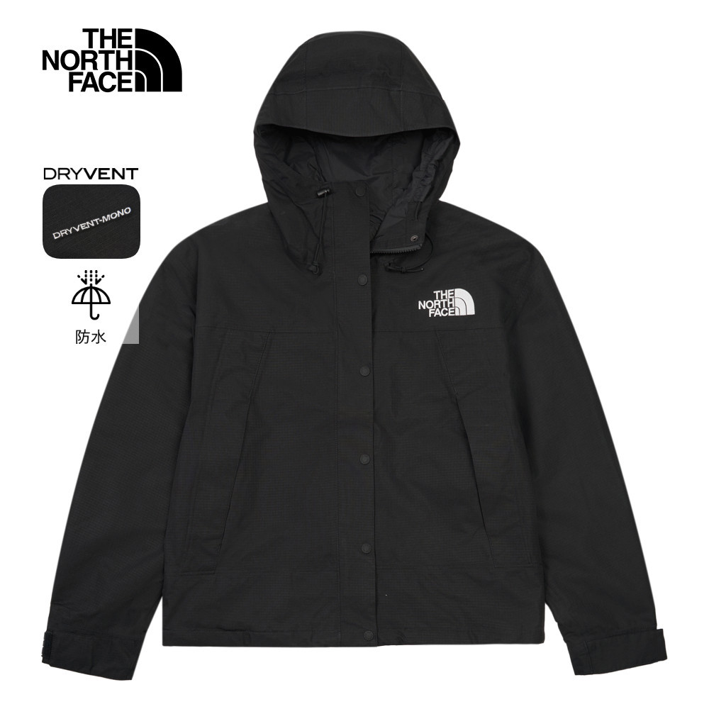 The North Face 經典ICON女款黑色DRYVENT防水衝鋒衣｜88YXJK3－輕躍官方商