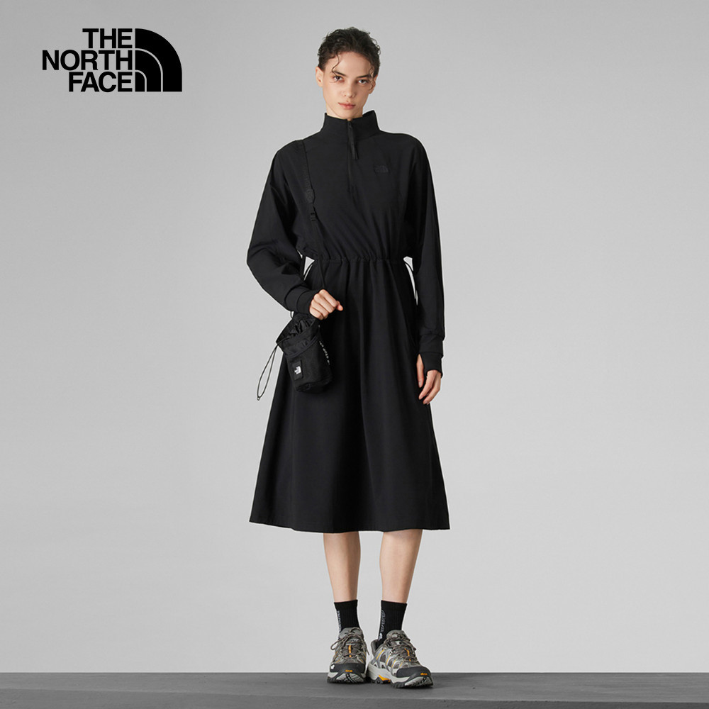 UE女款黑色DWR防潑水長裙｜8E6TJK3