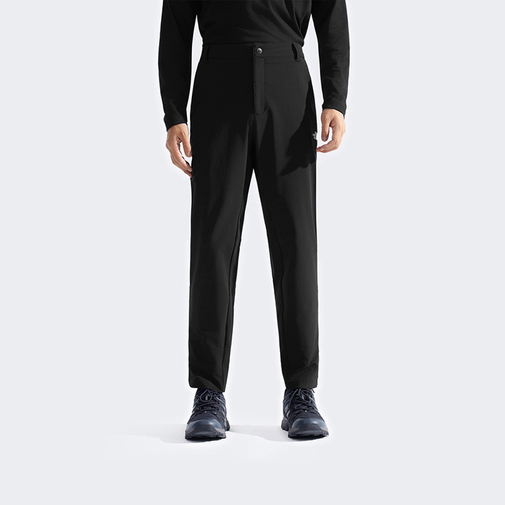 The North Face北面男款黑色DWR防潑水戶外徒步長褲｜8E4YJK3