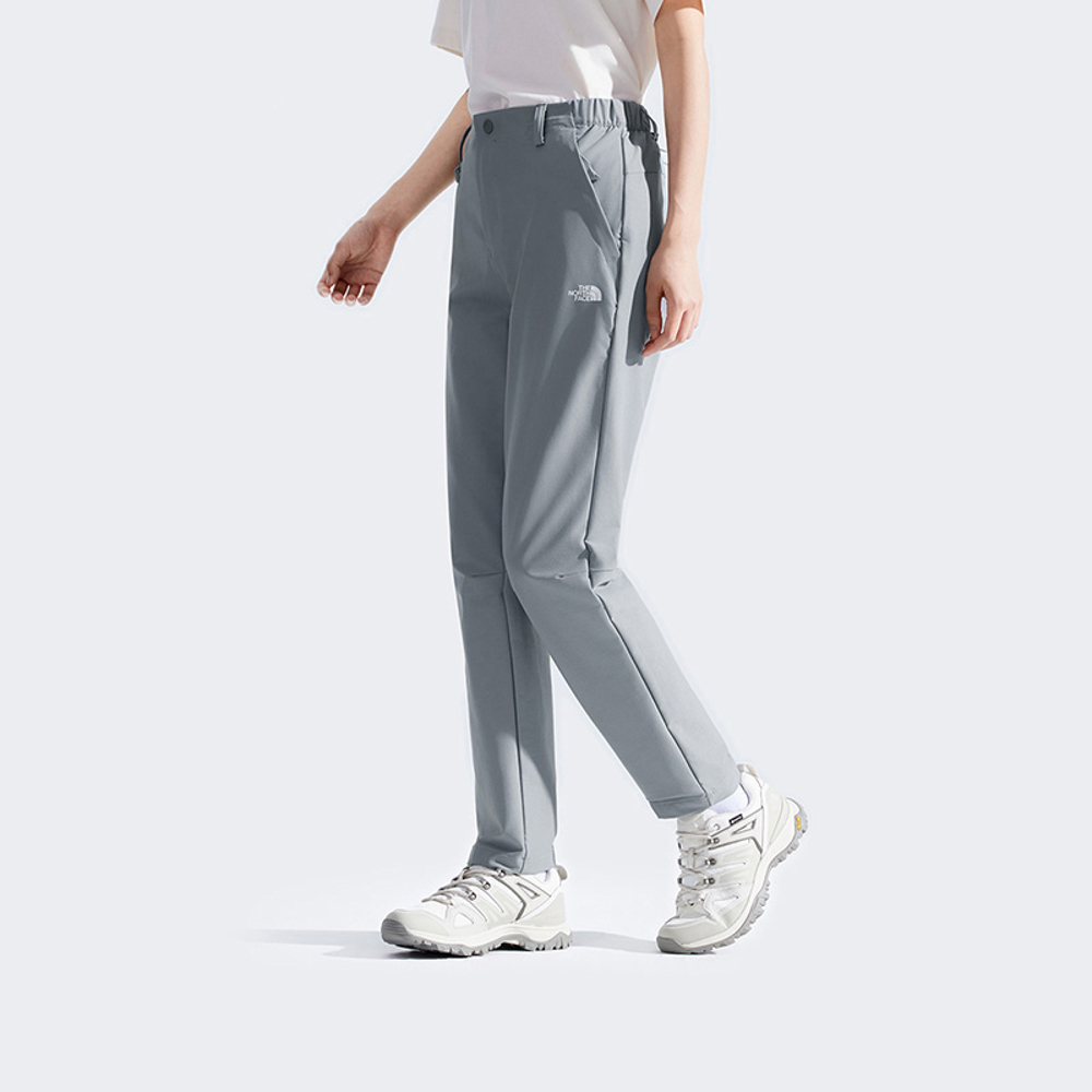 The North Face北面女款灰色DWR防潑水戶外徒步長褲｜8DXEH5F