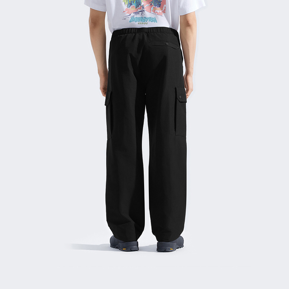 The North Face北面男款黑色DWR防潑水休閒長褲｜8DWSJK3