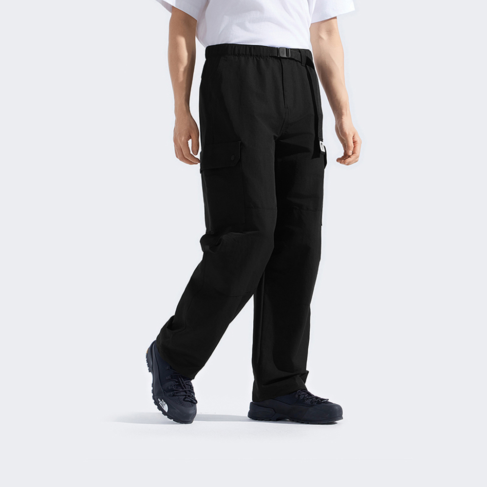 The North Face北面男款黑色DWR防潑水休閒長褲｜8DWSJK3