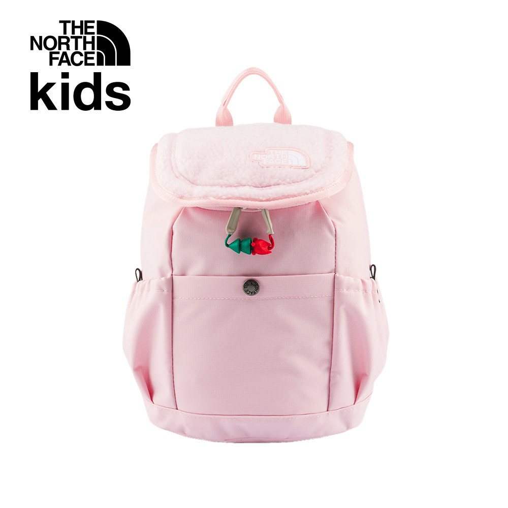 The North Face北面兒童粉色翻蓋式拉鍊休閒後背包｜52VWF1Z