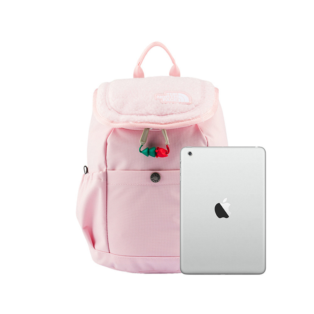 The North Face北面兒童粉色翻蓋式拉鍊休閒後背包｜52VWF1Z