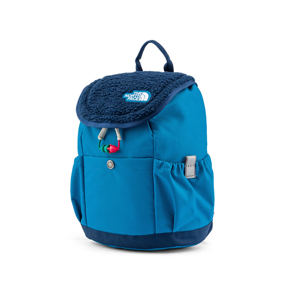 The North Face北面兒童藍色翻蓋式拉鍊休閒後背包｜52VWDIA
