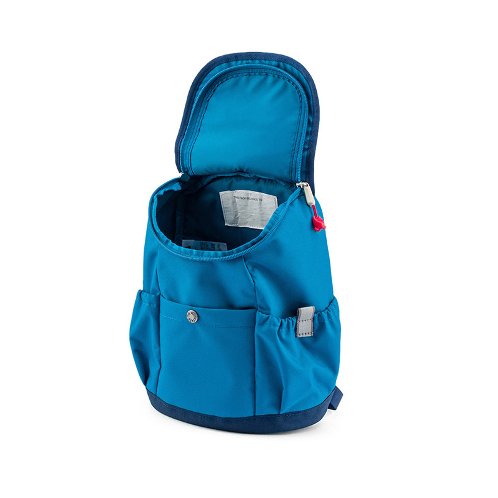 The North Face北面兒童藍色翻蓋式拉鍊休閒後背包｜52VWDIA