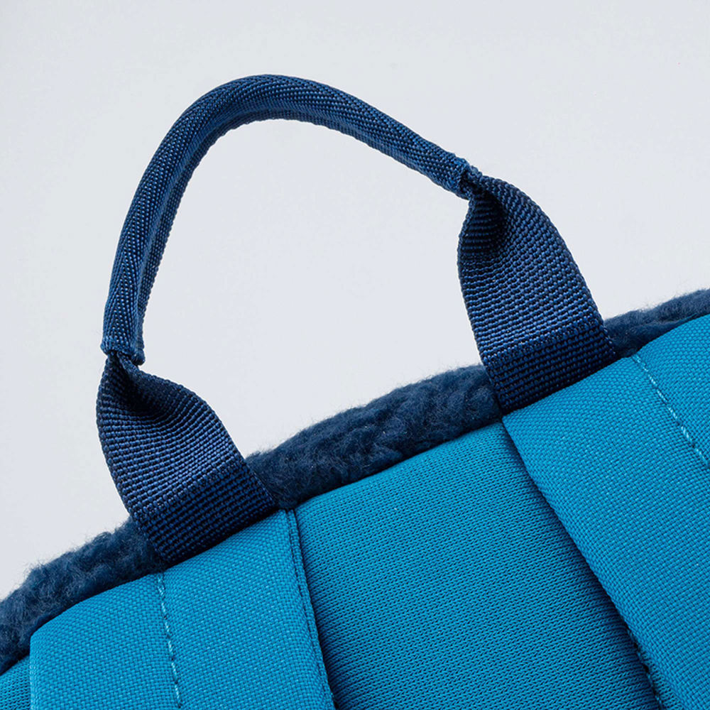 The North Face北面兒童藍色翻蓋式拉鍊休閒後背包｜52VWDIA