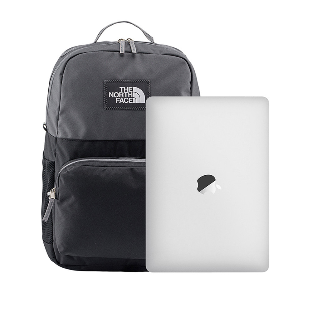 The North Face北面兒童灰黑拼接舒適背負大容量休閒後背包｜8EEWWUO