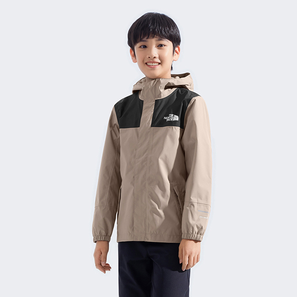 The North Face北面兒童棕色DryVent防水透氣衝鋒衣｜8A48BOX
