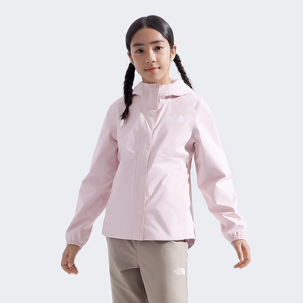 The North Face北面兒童粉色DryVent防水透氣衝鋒衣｜8A49BP6