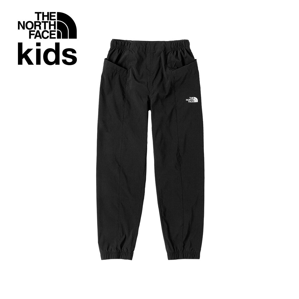 The North Face北面兒童黑色DWR防潑水休閒長褲｜89XDJK3