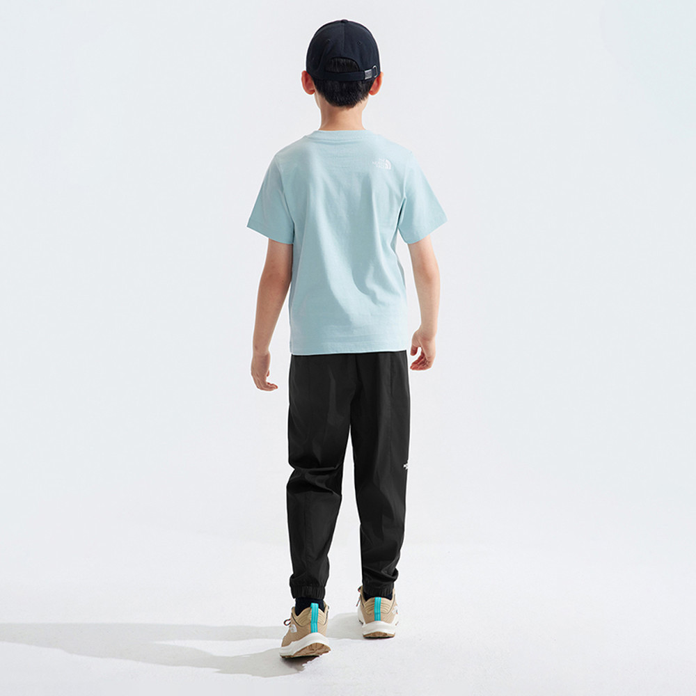 The North Face北面兒童黑色DWR防潑水休閒長褲｜89XDJK3