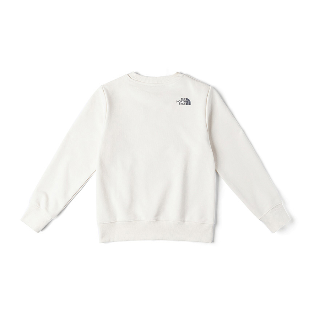 The North Face北面兒童米白色趣味印花設計長袖大學T｜8F12QLI