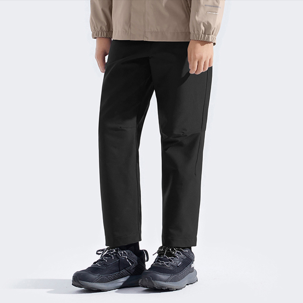 The North Face北面兒童黑色DWR防潑水戶外徒步長褲｜8DXQJK3