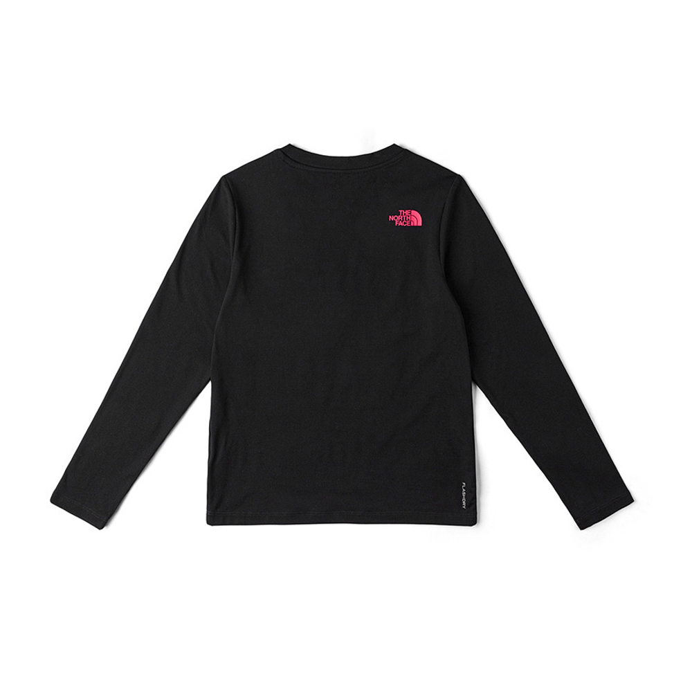 The North Face北面兒童黑色UPF防曬長袖上衣｜8DXPJK3