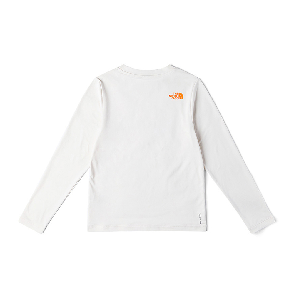 The North Face北面兒童米白色UPF防曬長袖上衣｜8DXPQLI