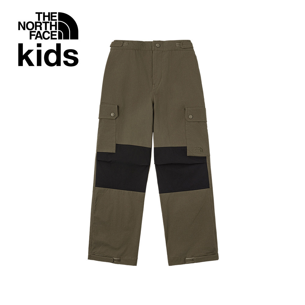 The North Face北面兒童綠色DWR防潑水休閒長褲｜8DU4BQW