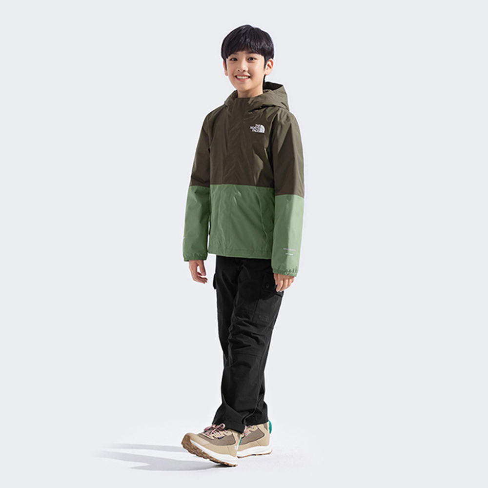 The North Face北面兒童黑色DWR防潑水休閒長褲｜8DU4JK3