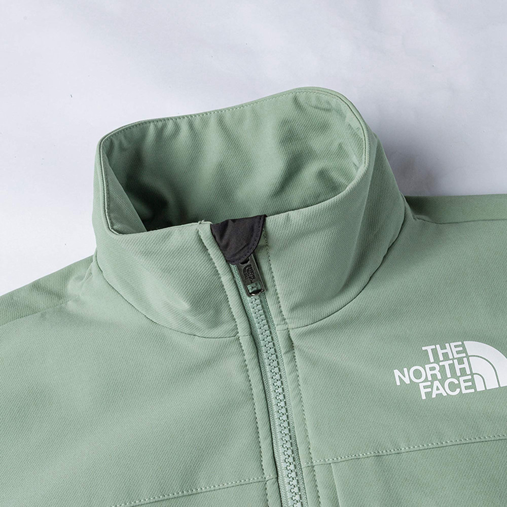 The North Face北面兒童綠色DWR防潑水抓絨外套｜89XHBQ1