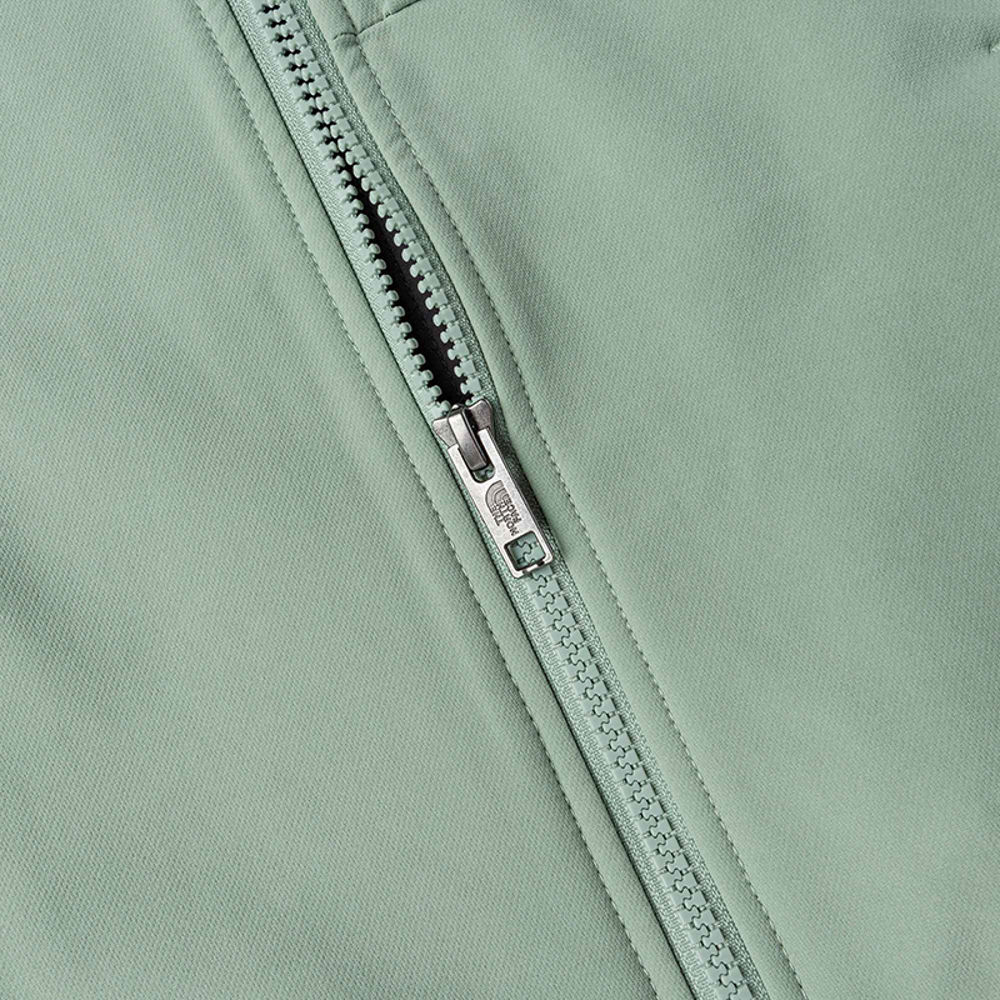 The North Face北面兒童綠色DWR防潑水抓絨外套｜89XHBQ1