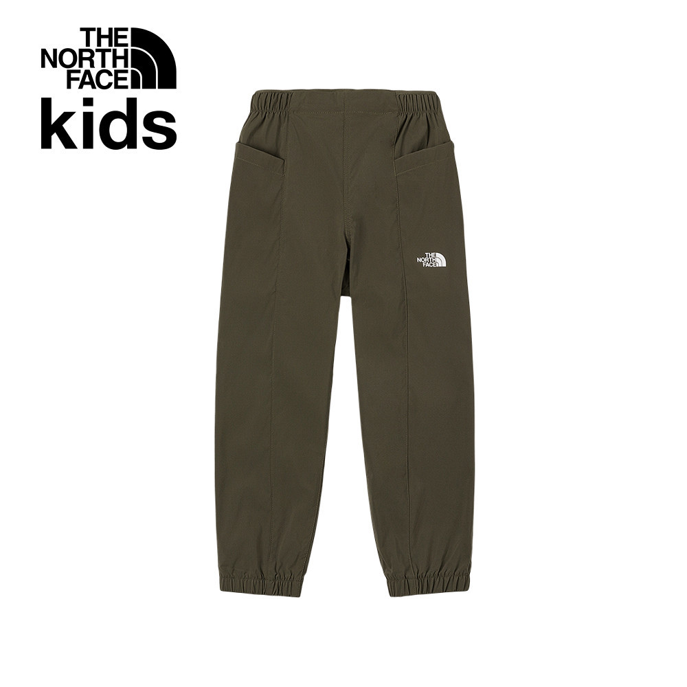 The North Face北面兒童灰褐色DWR防潑水休閒長褲｜89XD21L