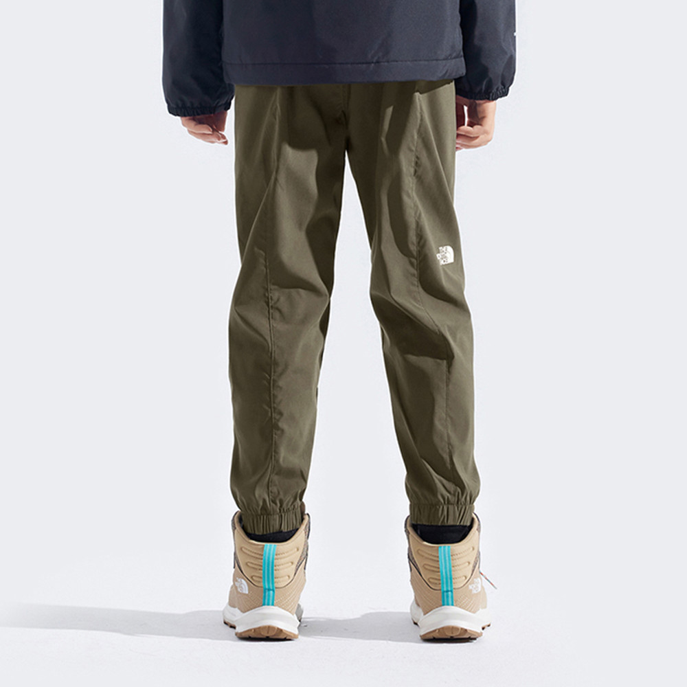 The North Face北面兒童灰褐色DWR防潑水休閒長褲｜89XD21L