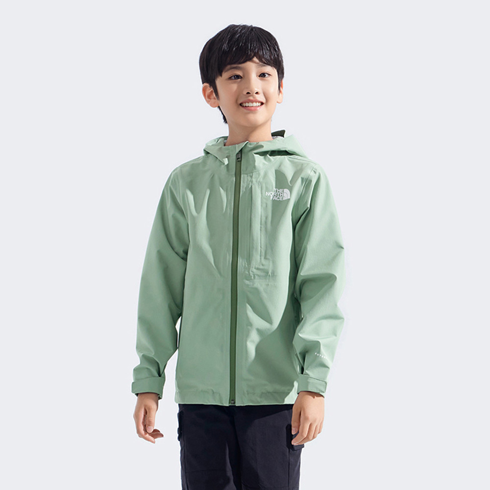 The North Face北面兒童綠色FUTURELIGHT防水透氣衝鋒衣｜8C8VBQ1
