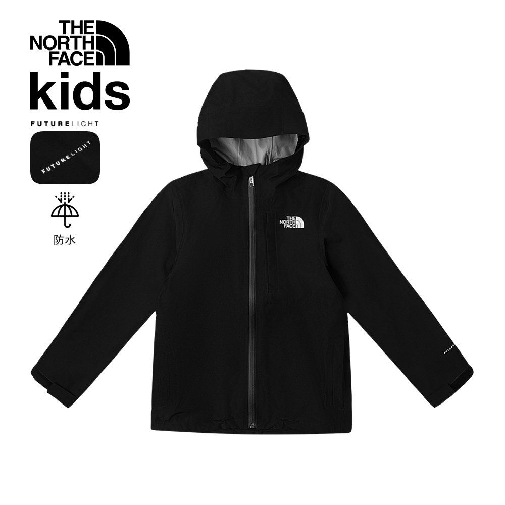 The North Face北面兒童黑色FUTURELIGHT防水透氣衝鋒衣｜8C8VJK3