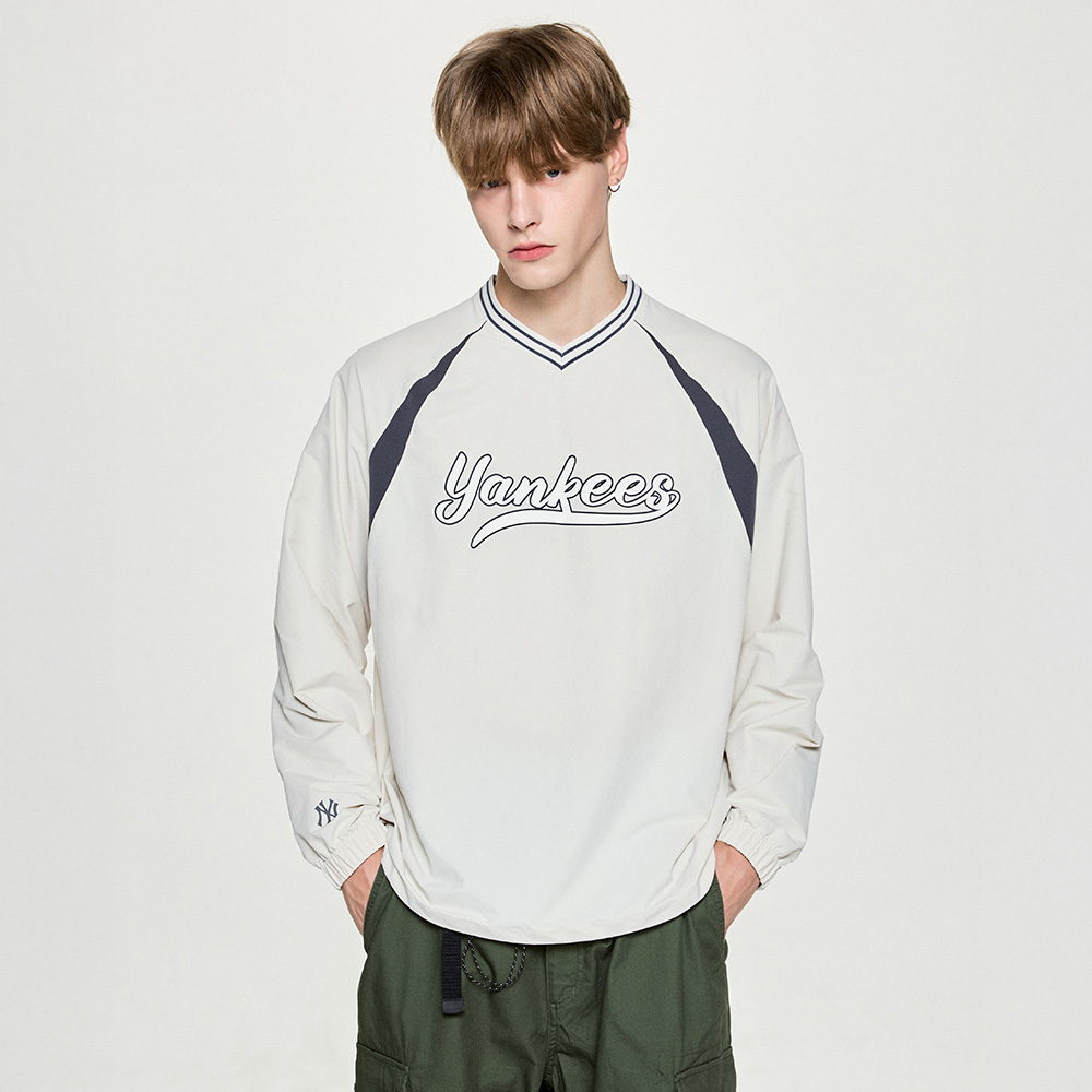 MLB V領長袖大學T  Varsity系列 紐約洋基隊 (3AMTV1254-50CRD)