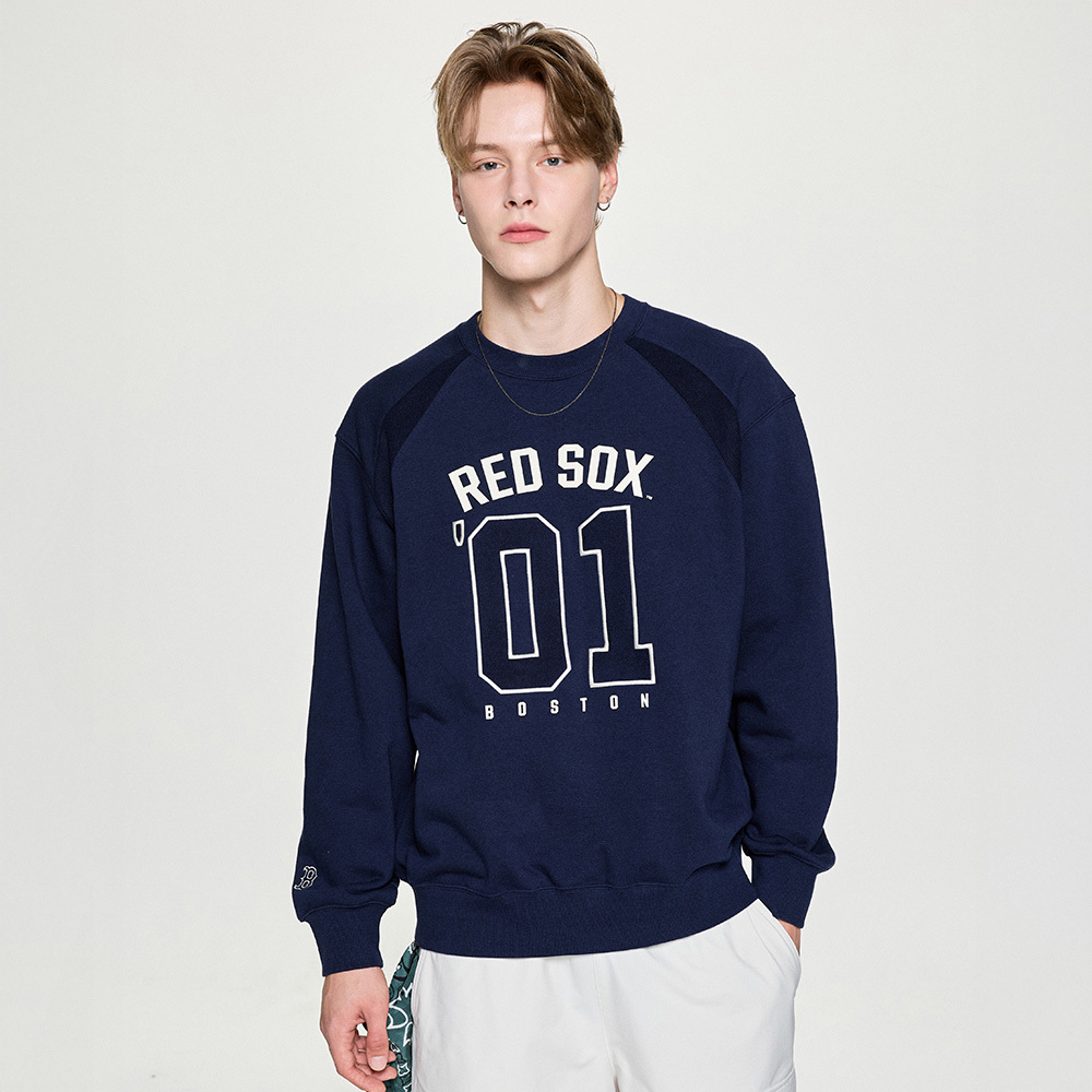 MLB 長袖大學T Varsity系列 波士頓紅襪隊 (3AMTV0254-43NYS)｜舒適透氣 耐