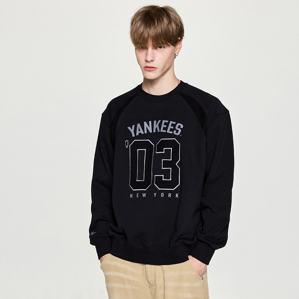 MLB 長袖大學T Varsity系列 紐約洋基隊 (3AMTV0254-50BKS)