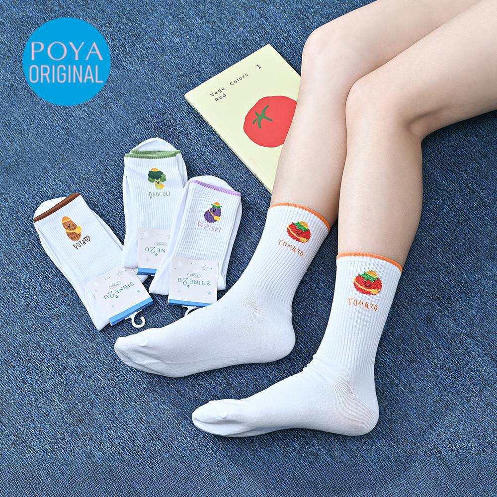 POYA SHINE2U 塗鴉3/4襪-蔬菜-多款任選