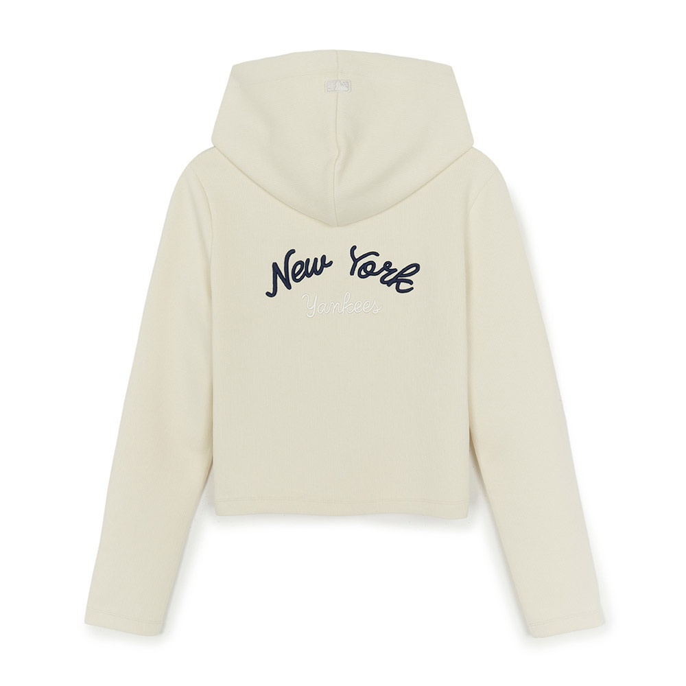 MLB 女版拉鍊連帽外套 Varsity系列 紐約洋基隊 (3FTRV0154-50CRS)｜舒適耐