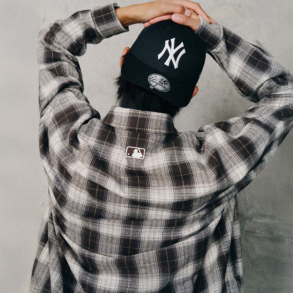 MLB 長袖格紋襯衫 波士頓紅襪隊 (3AWSB0454-43BRS)