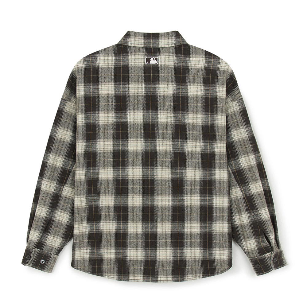 MLB 長袖格紋襯衫 波士頓紅襪隊 (3AWSB0454-43BRS)