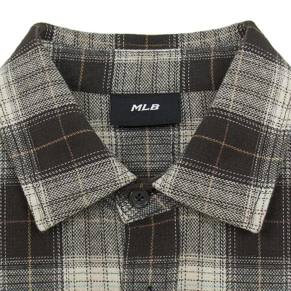 MLB 長袖格紋襯衫 波士頓紅襪隊 (3AWSB0454-43BRS)