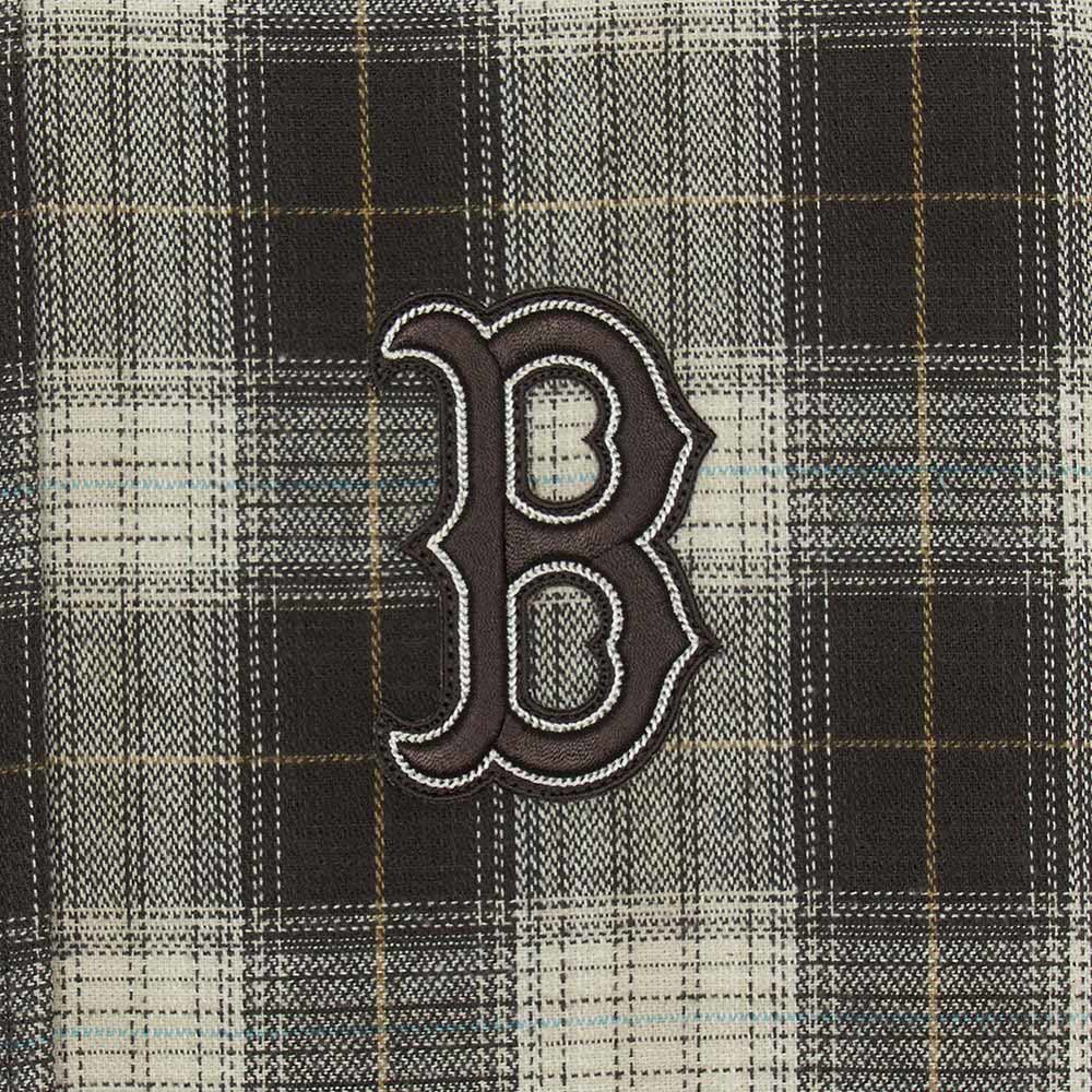 MLB 長袖格紋襯衫 波士頓紅襪隊 (3AWSB0454-43BRS)