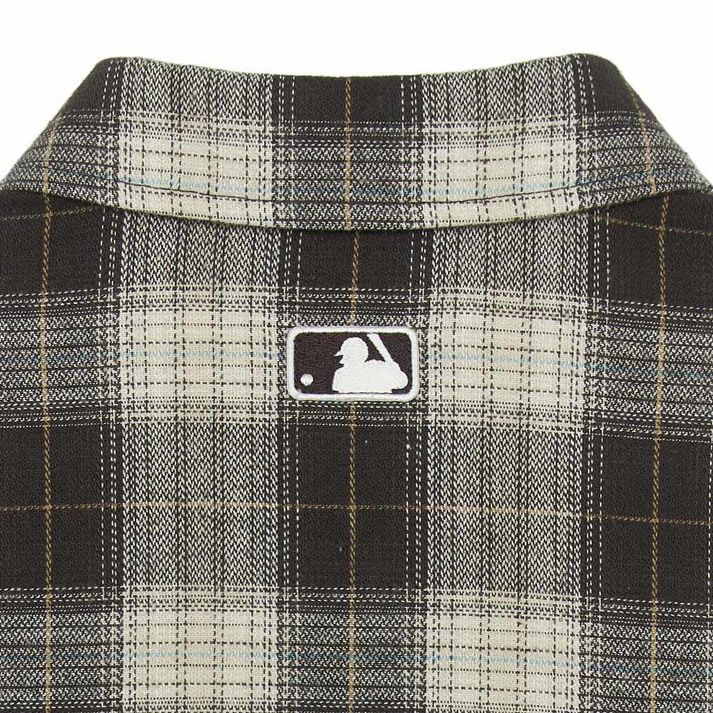 MLB 長袖格紋襯衫 波士頓紅襪隊 (3AWSB0454-43BRS)